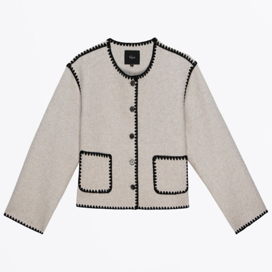 Melanie Woven Jacket - Oatmeal