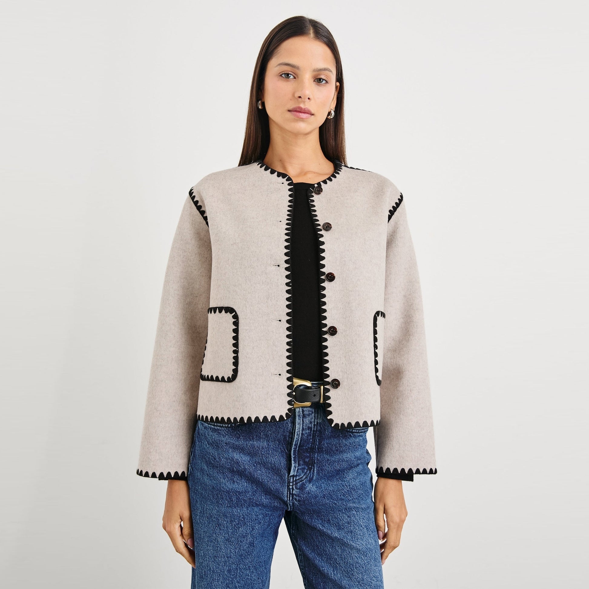 Rails Melanie Woven Jacket - Oatmeal