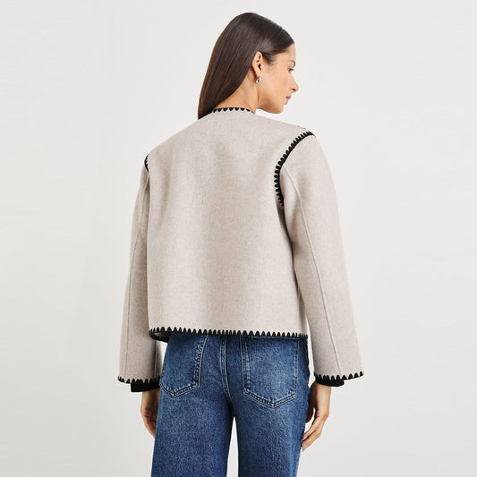 Melanie Woven Jacket - Oatmeal