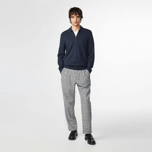 - Hansie Half Zip Knit - Navy