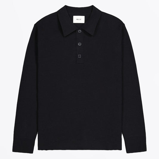 Harold Knitted Polo - Navy