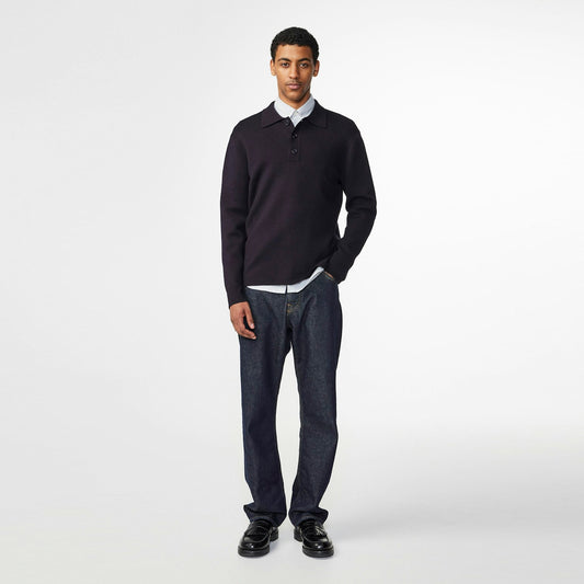 Harold Knitted Polo - Navy