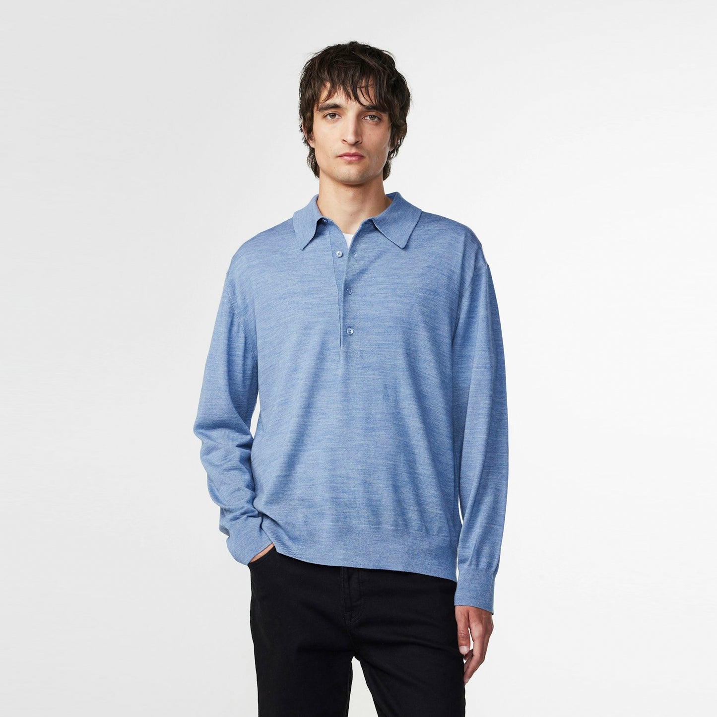 - Raymond Knitted Polo - Bering Sea