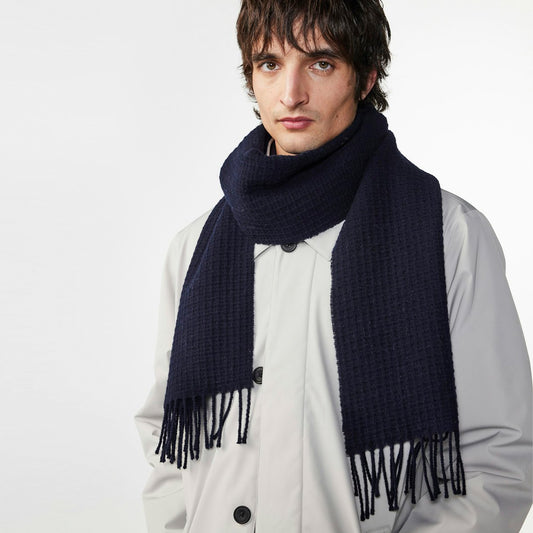 - Two Wool scarf - Navy