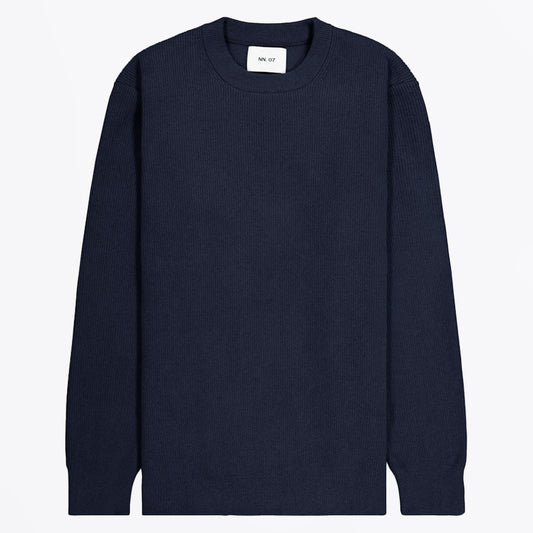 - Danny Crew Rib Knit - Navy
