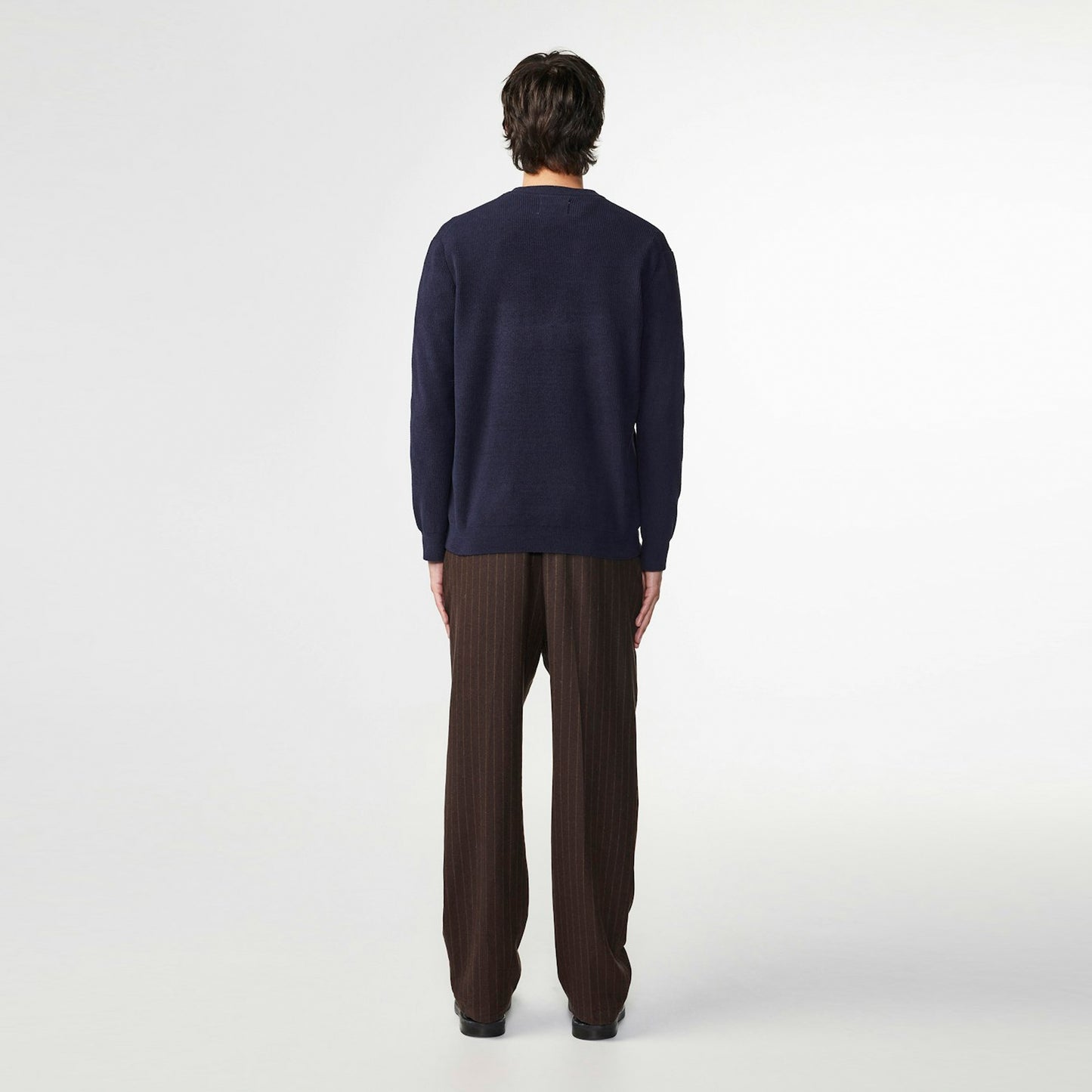 - Danny Crew Rib Knit - Navy