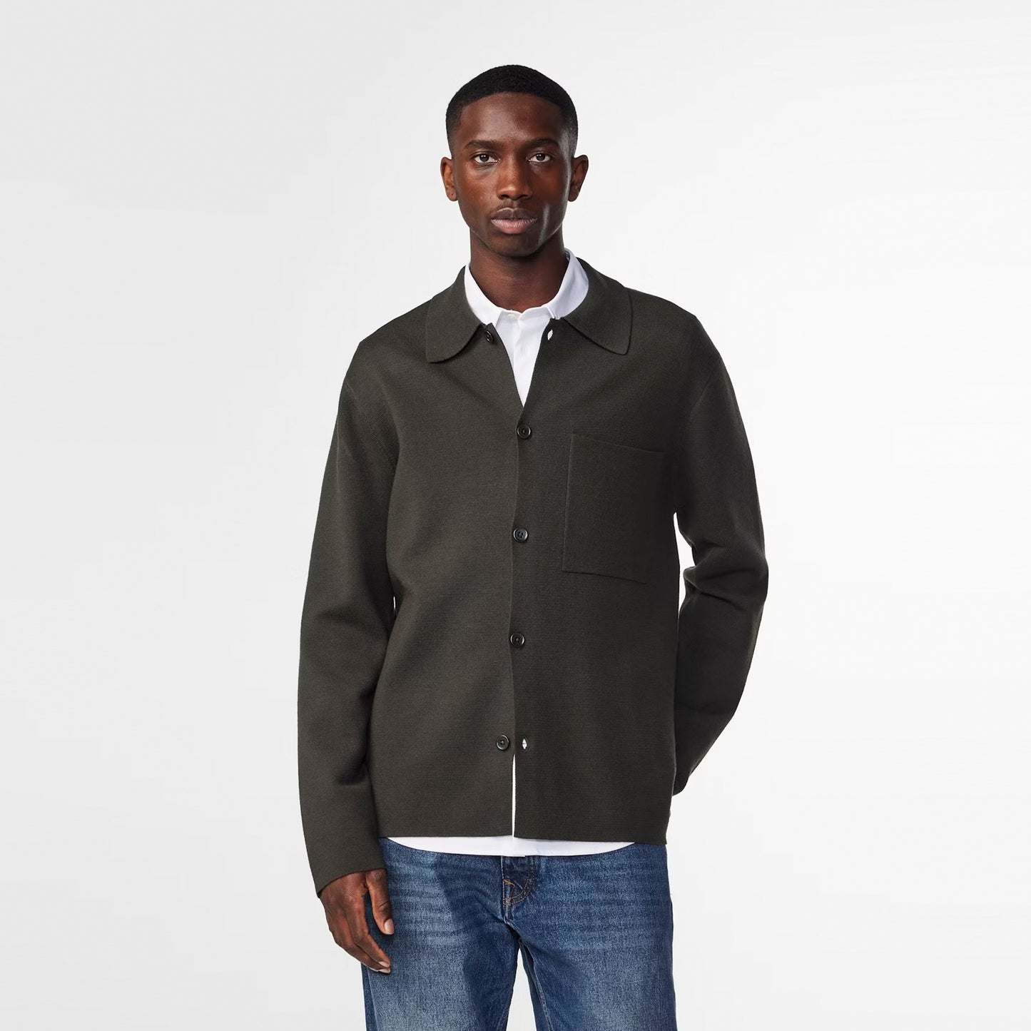Jonas Fine Cardigan - Dark Army