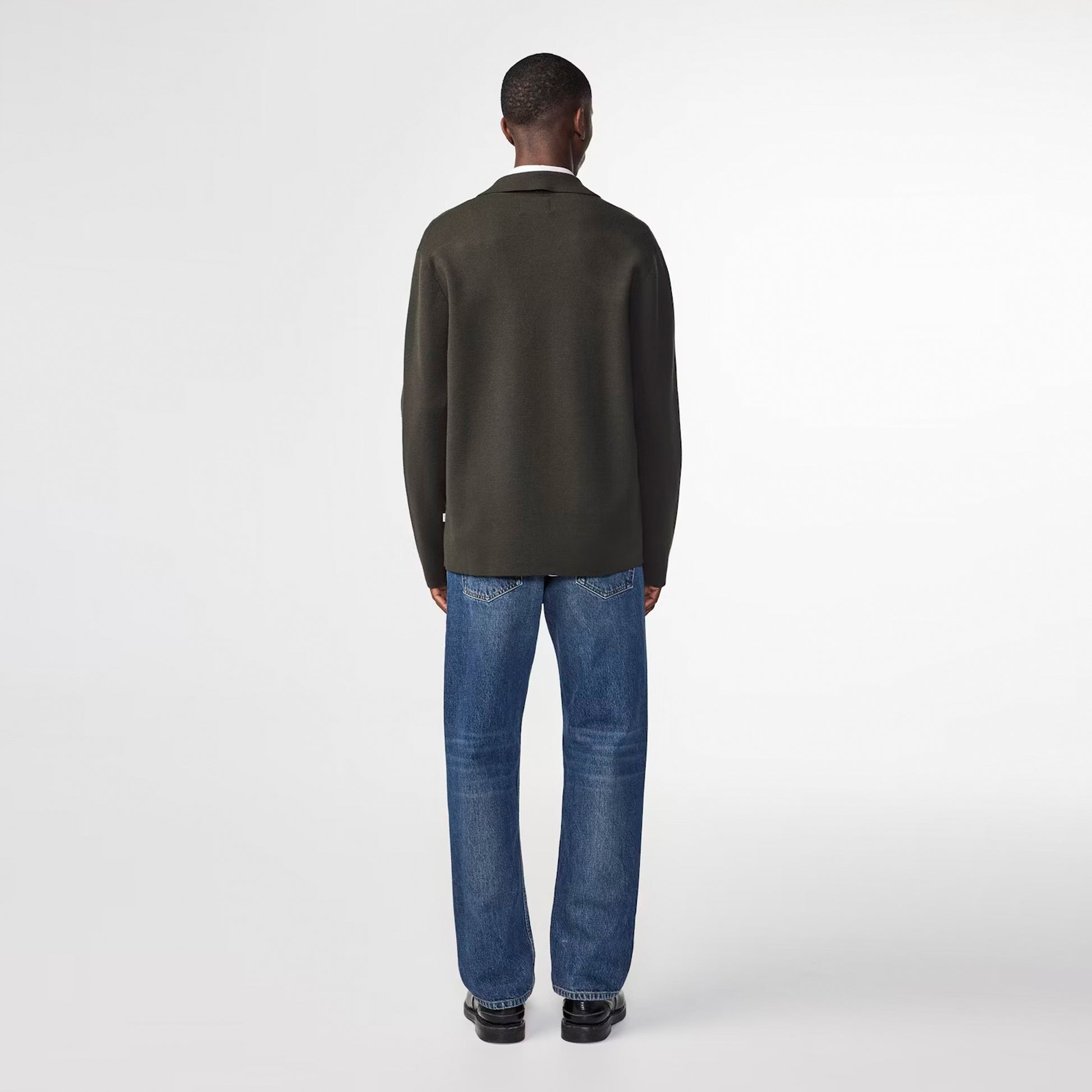 NN07 Jonas Fine Cardigan - Dark Army
