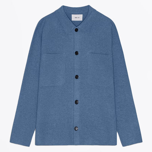 Jonas Wool Button Cardigan - Blue