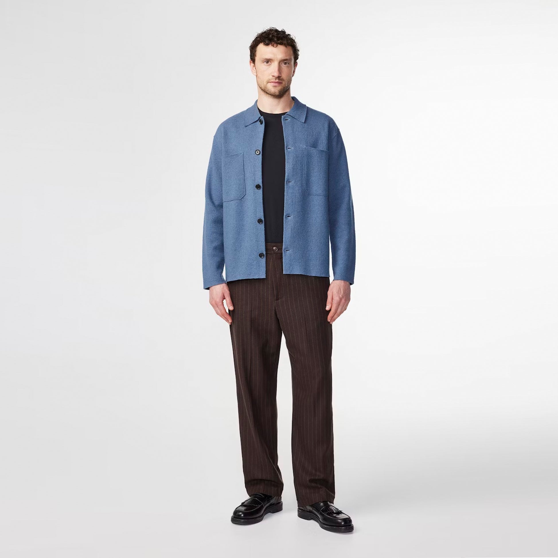 NN07 Jonas Wool Button Cardigan - Blue