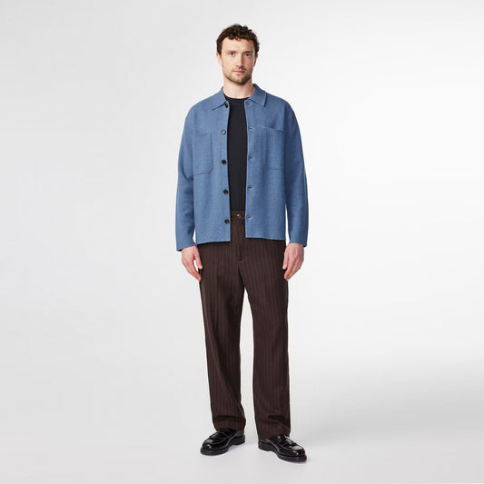 Jonas Wool Button Cardigan - Blue