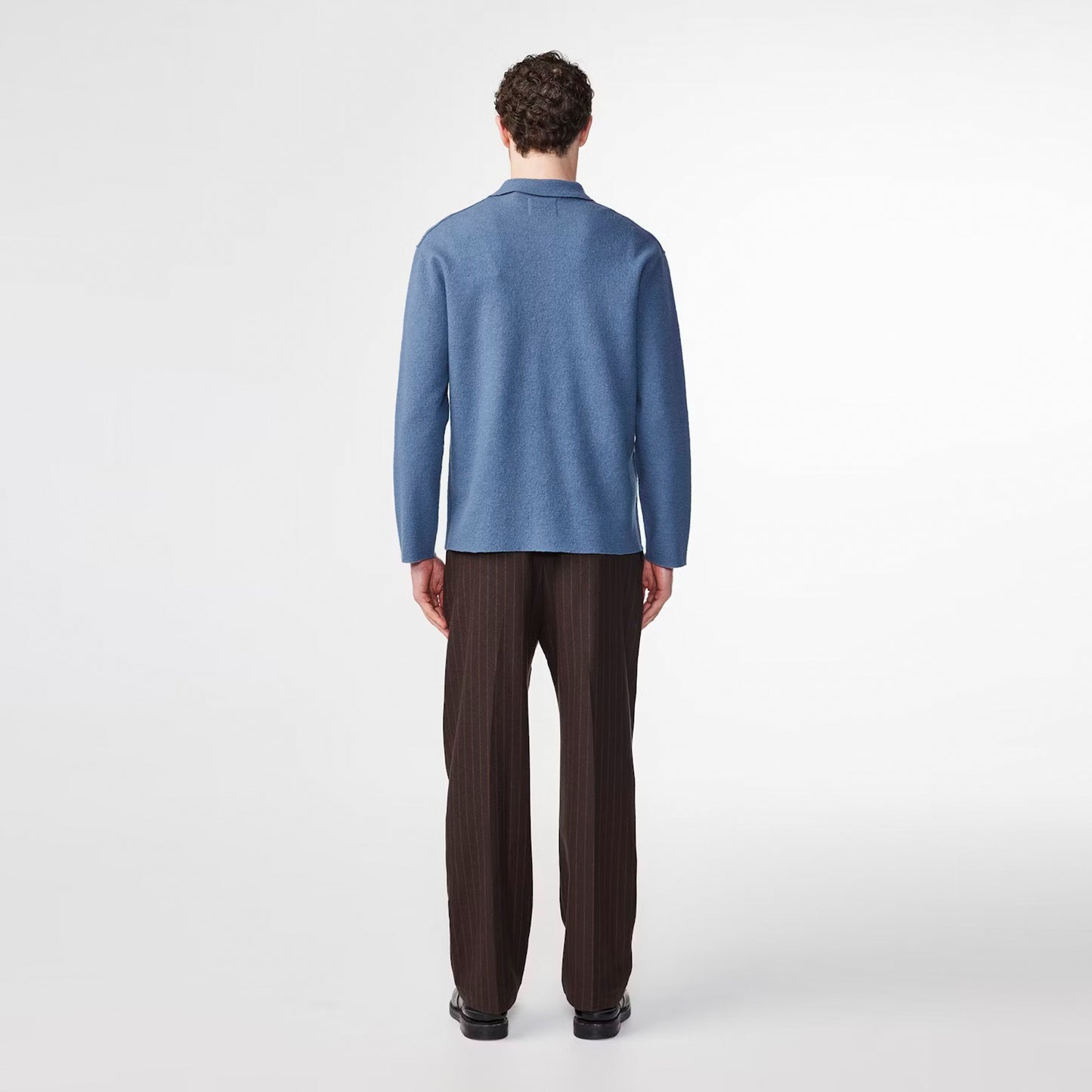 Jonas Wool Button Cardigan - Blue