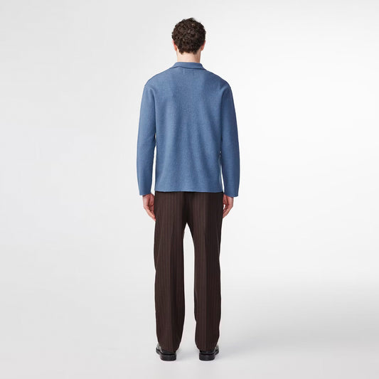 Jonas Wool Button Cardigan - Blue