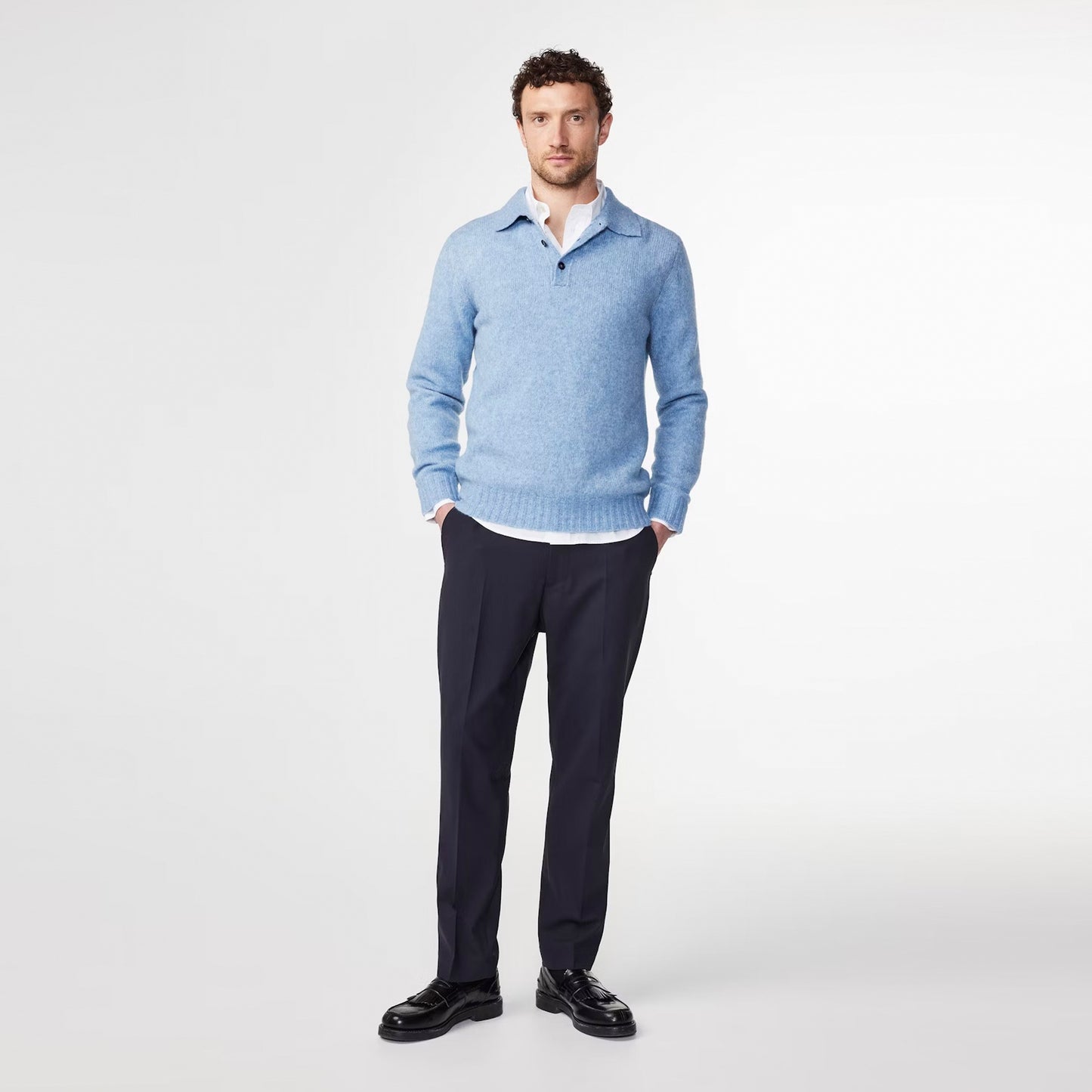 - Lee Wool Polo - Tink Blue