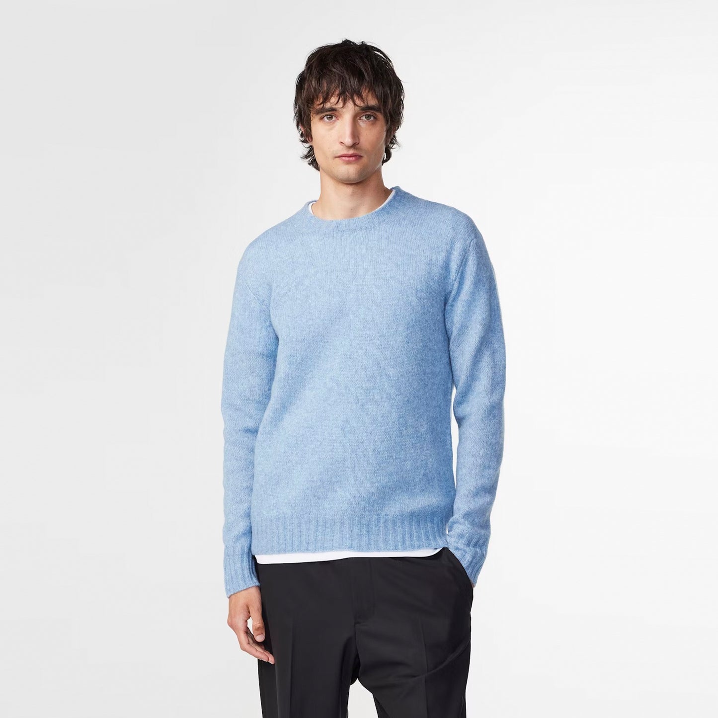 - Lee Crew Wool Knit - Tink Blue