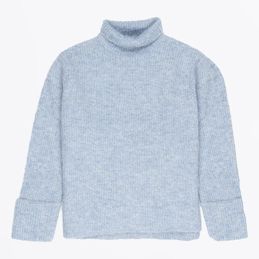 - Mohair Collar Jumper - Blue