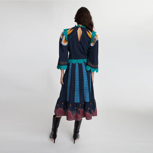 - Embroidered Dress - Multi
