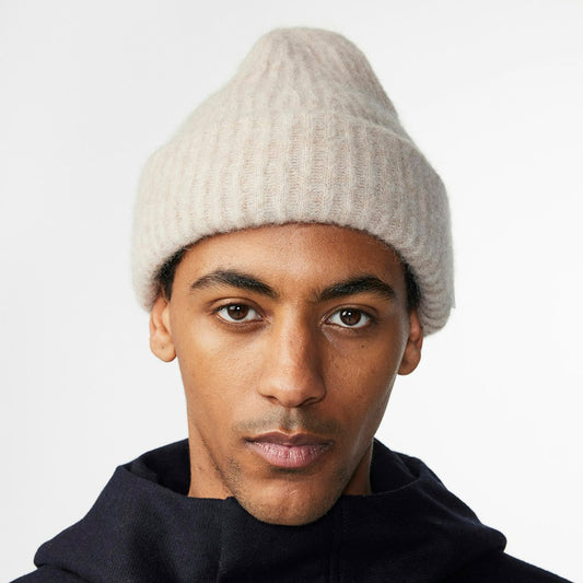 - Rib Hat Alpaca Blend - Beige