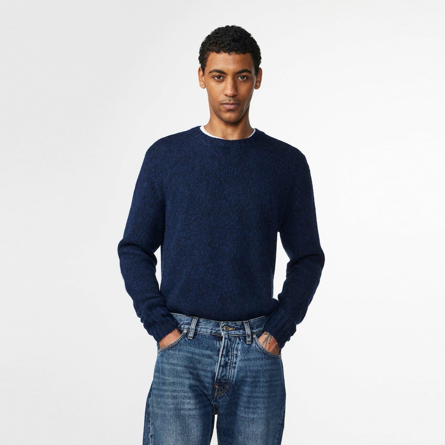 Lee Crew Wool Knit - Navy