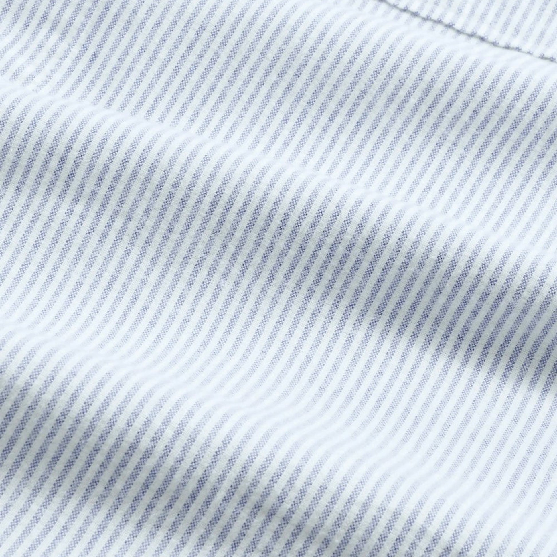 NN07 Arne Brushed Stripe Oxford - Blue Stripe
