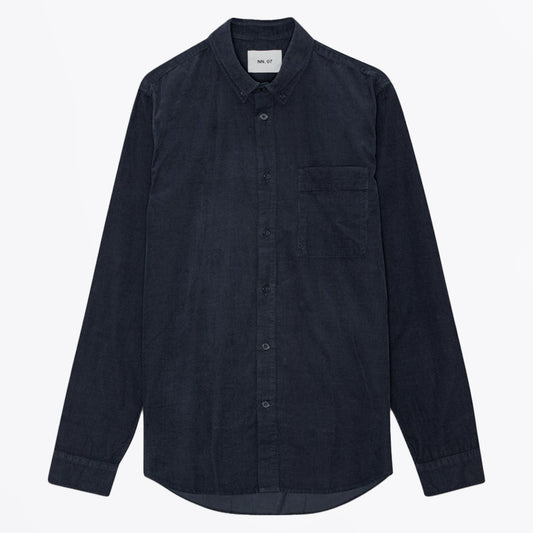 - Arne Fine Cord Shirt - Navy