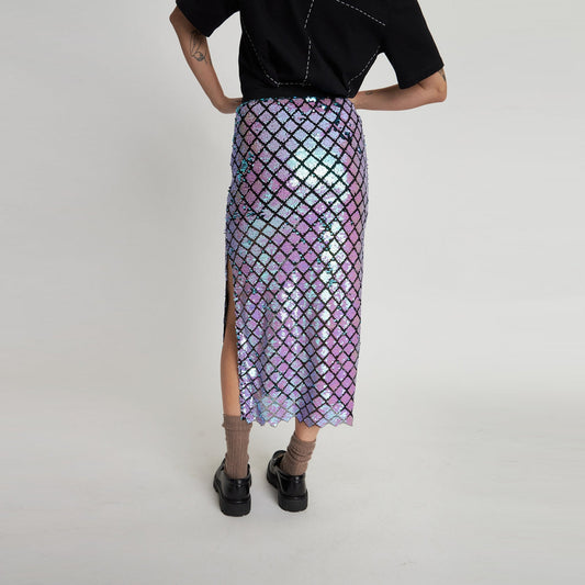 - Sequins Skirt - Seductive Purple