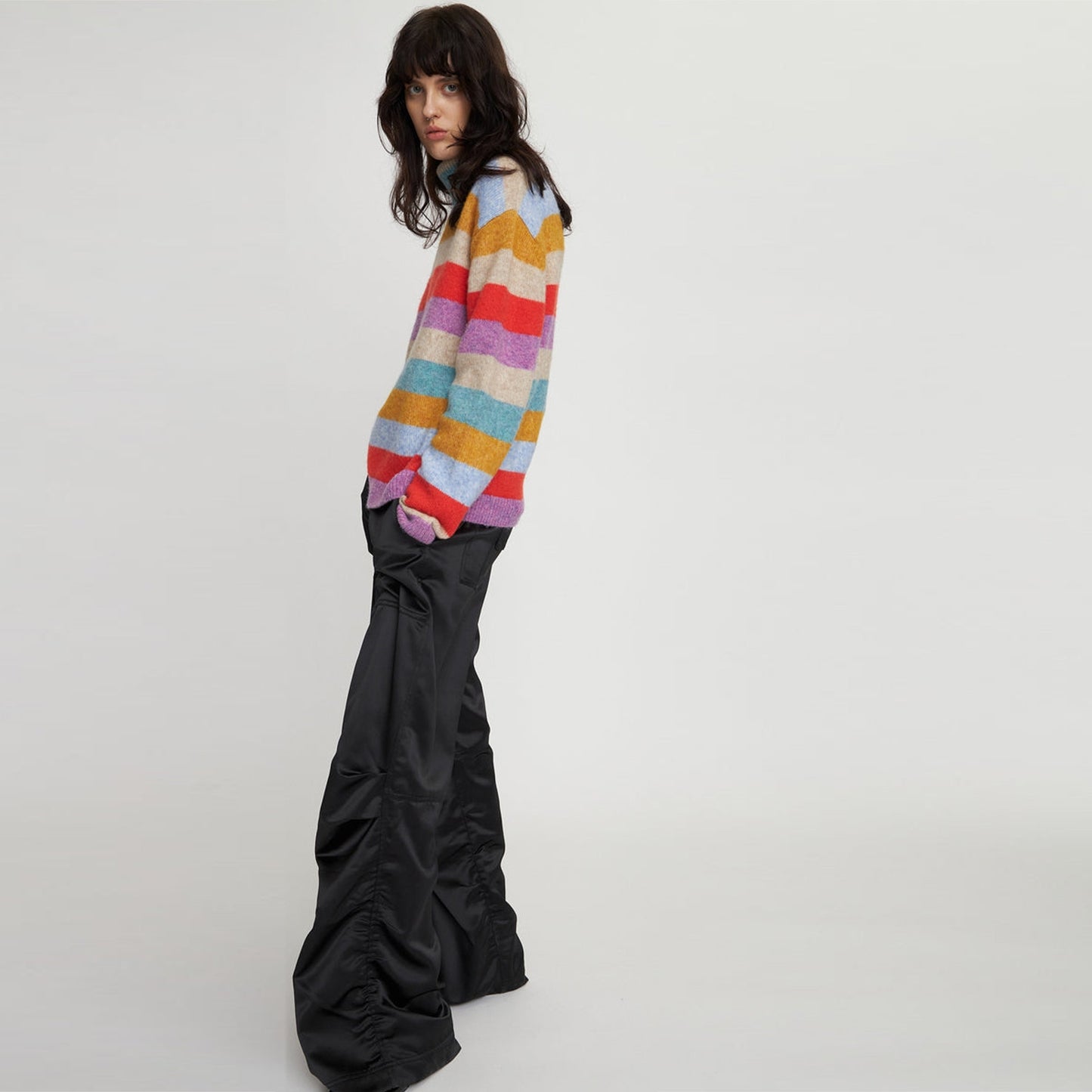 - Multicolour Stripe Knitted Sweater