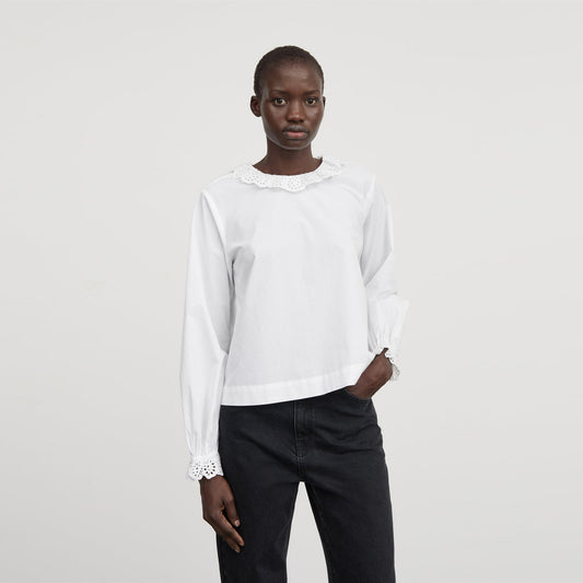 - Cornflower Blouse - Optic White