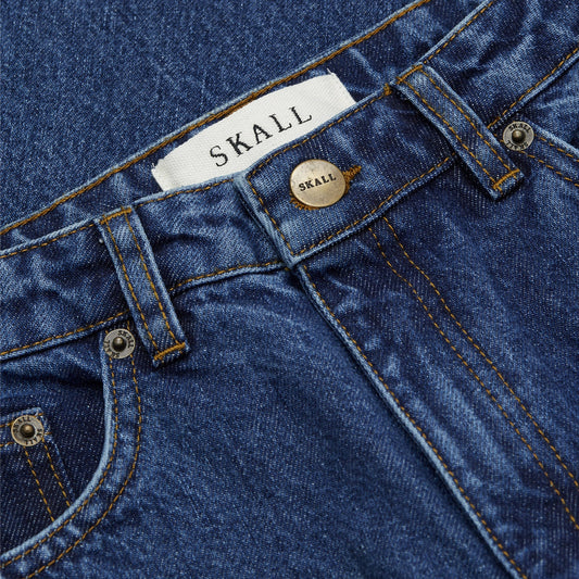 - Willow Wide Leg Jeans - Mid Blue Denim