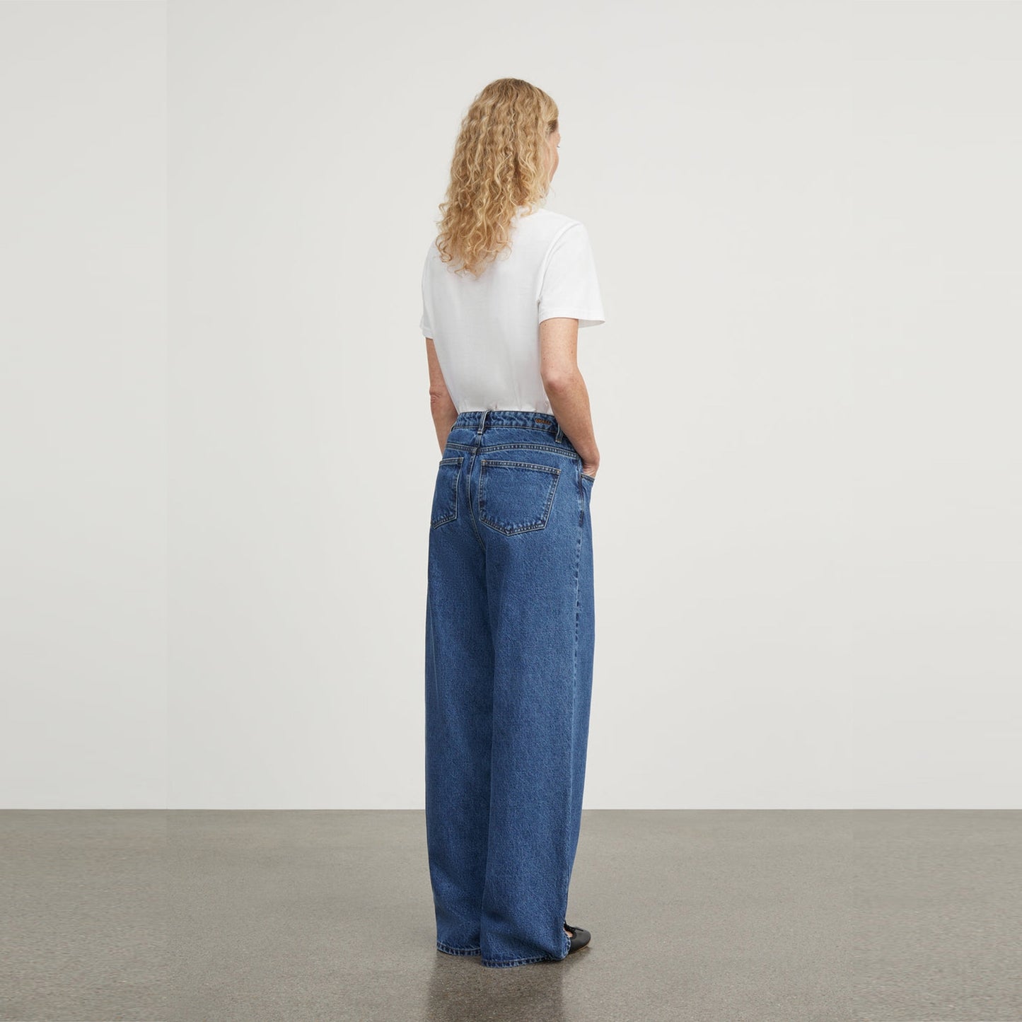 - Willow Wide Leg Jeans - Mid Blue Denim