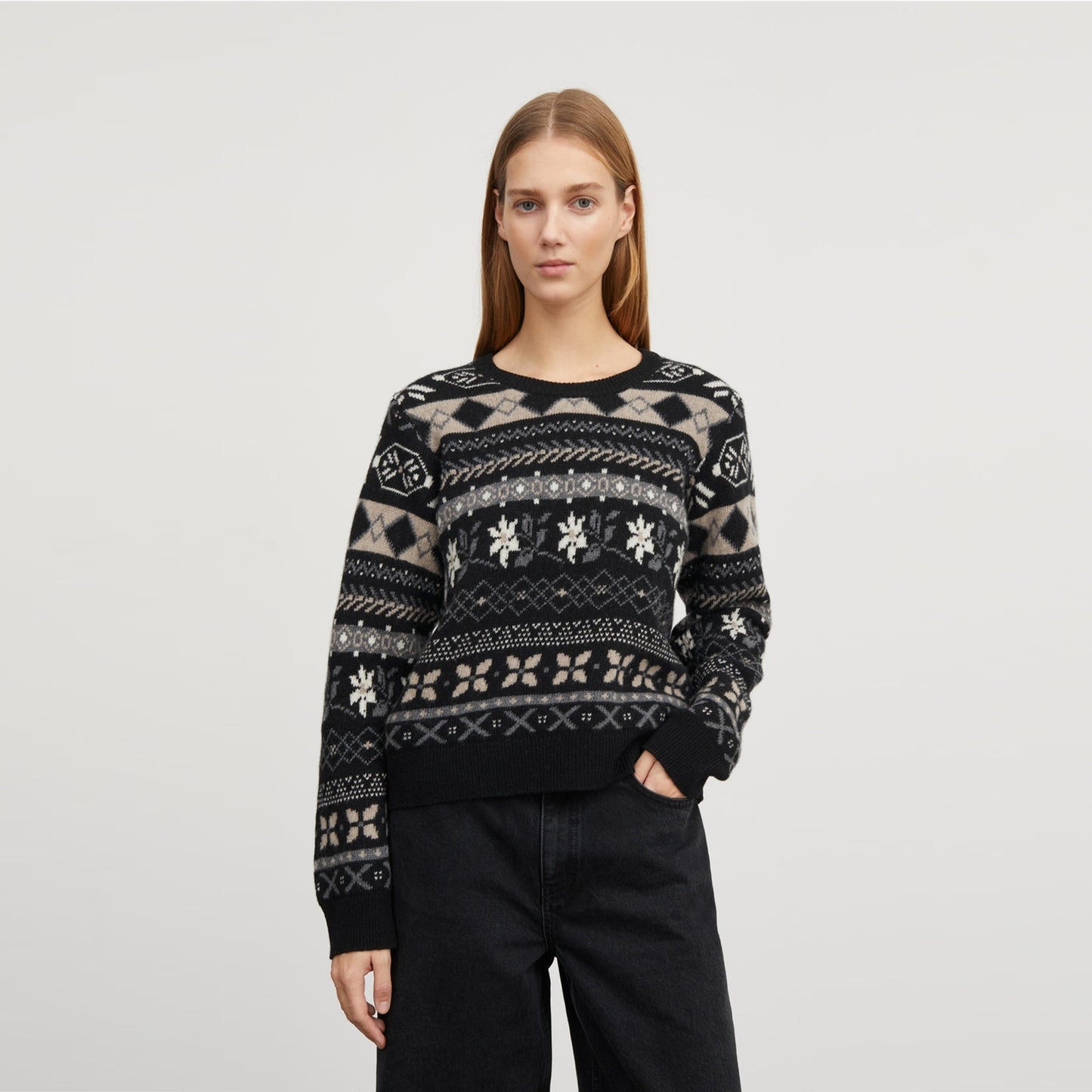 - Ellinor Jumper - Black/Grey