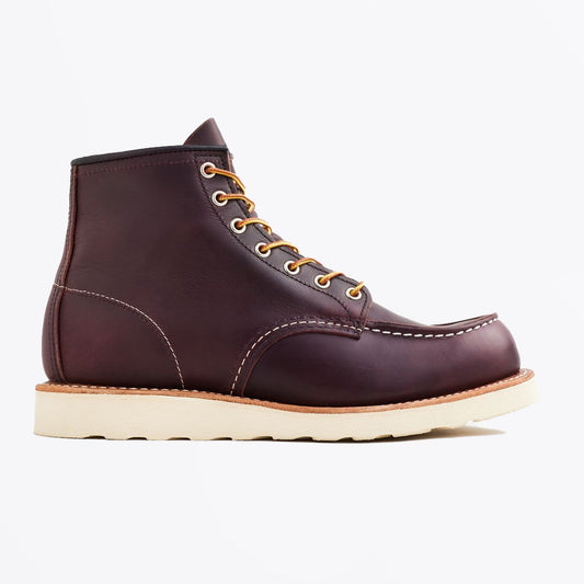 - Classic Moc Toe Boots - Black Cherry Excalibur Leather