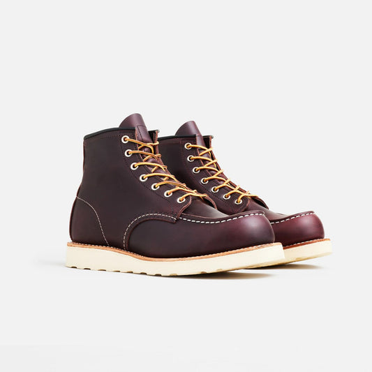 - Classic Moc Toe Boots - Black Cherry Excalibur Leather