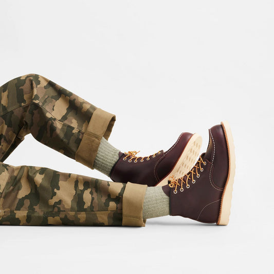 - Classic Moc Toe Boots - Black Cherry Excalibur Leather