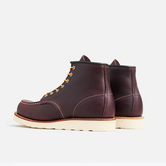 - Classic Moc Toe Boots - Black Cherry Excalibur Leather