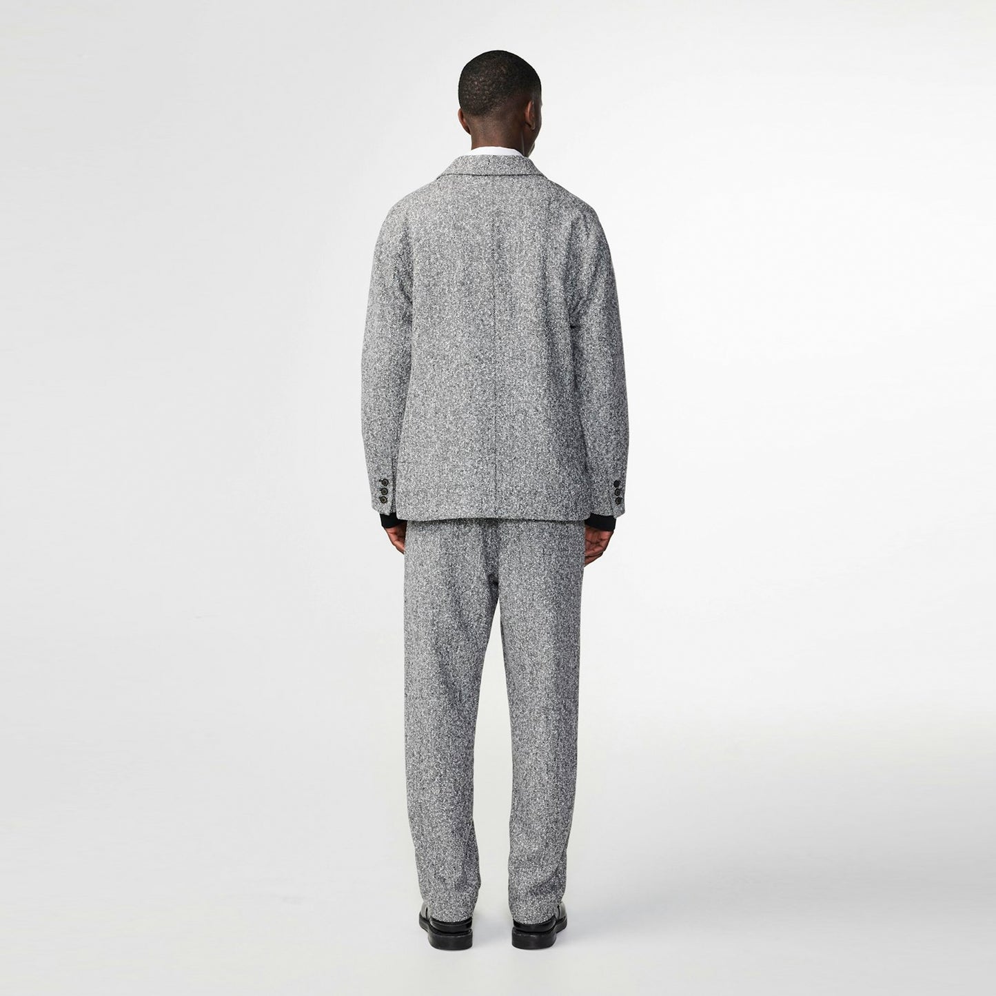 - Timo Herringbone Blazer - Black/Grey