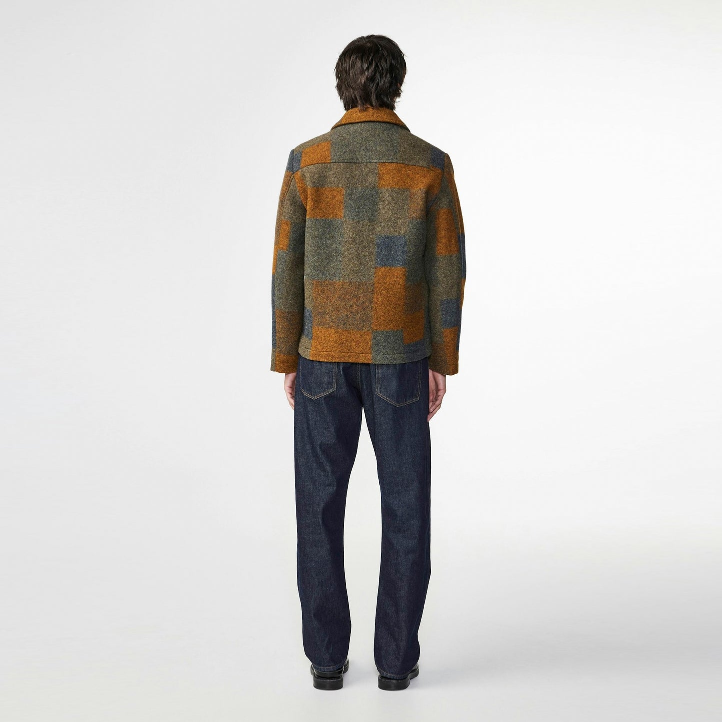 Gael Wool Checks Jacket - Brown Check