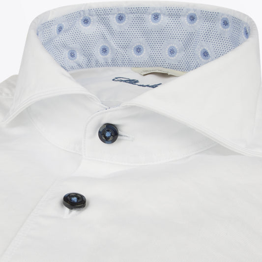- Constrast Trim Shirt - White