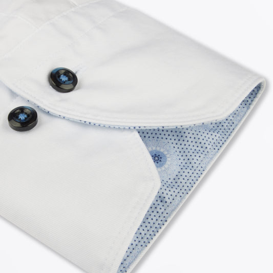 - Constrast Trim Shirt - White