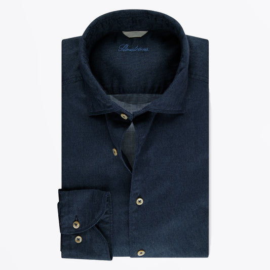 -Fitted Body Sport Shirt - Navy