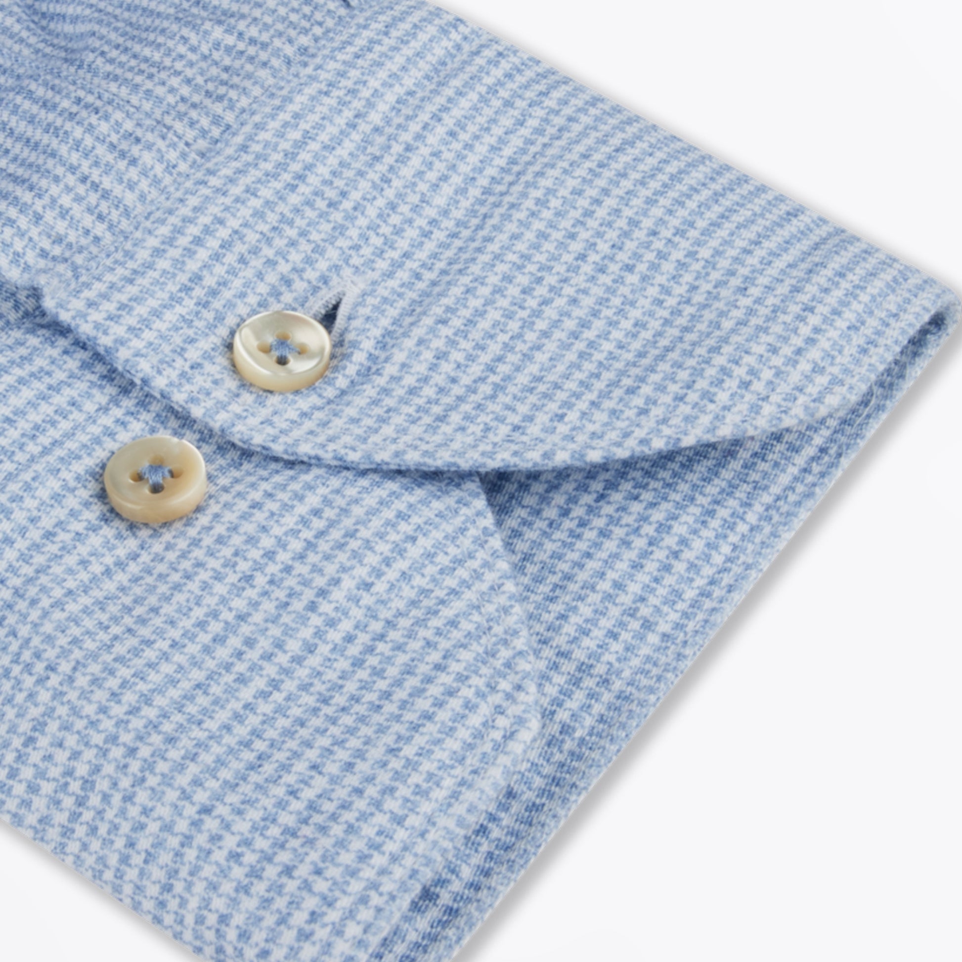 Stenstroms Micro Houndstooth Shirt - Blue