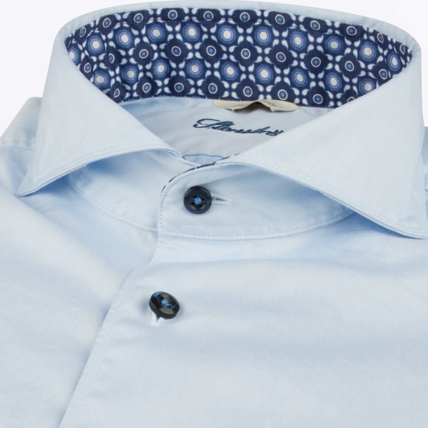 Fitted Body Contrast Trim - Light Blue