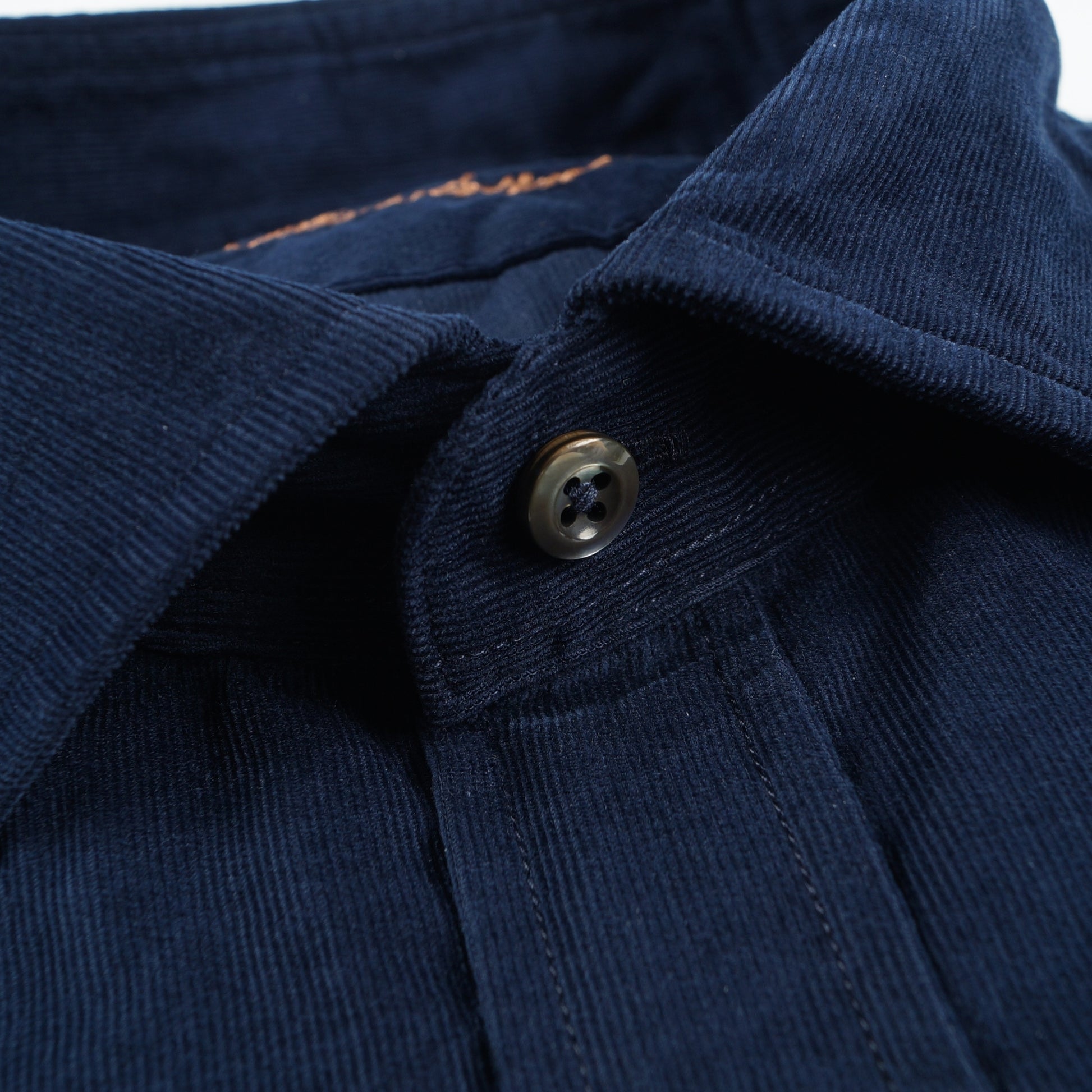 Stenstroms Fitted Body Corduroy Shirt - Navy