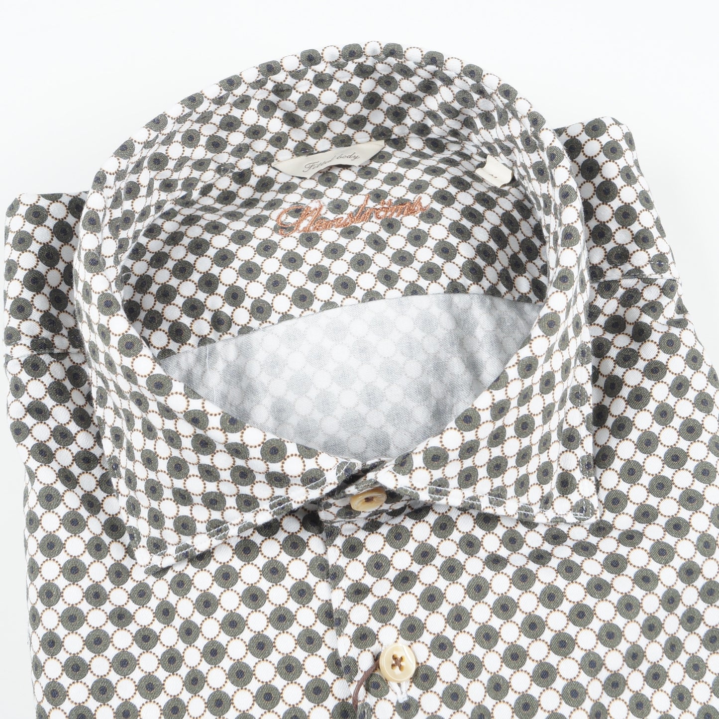 - Fitted Body Pattern Shirt - Green