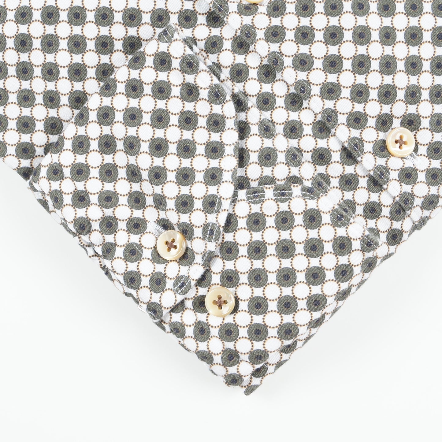 - Fitted Body Pattern Shirt - Green