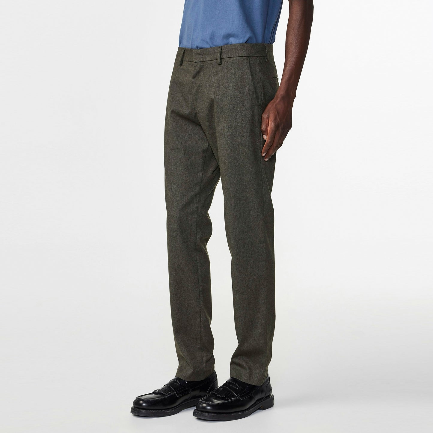 - Theo Tailored Slim Fit Trouser - Dark Army