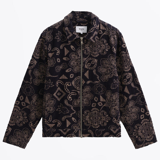 - Park Floral Cord Jacket  - Midnight