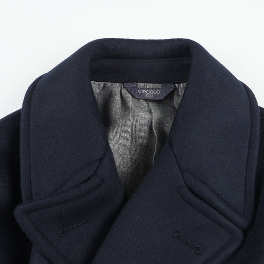 - Wool Mix Peacoat - Navy