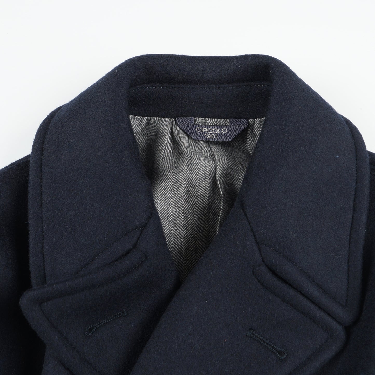 - Wool Mix Peacoat - Navy