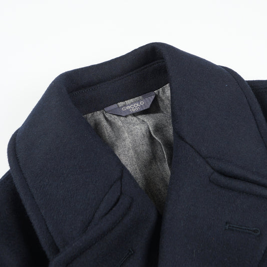 - Wool Mix Peacoat - Navy